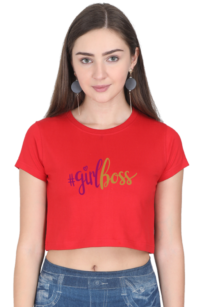 Women's Crop Top - #GirlBoss