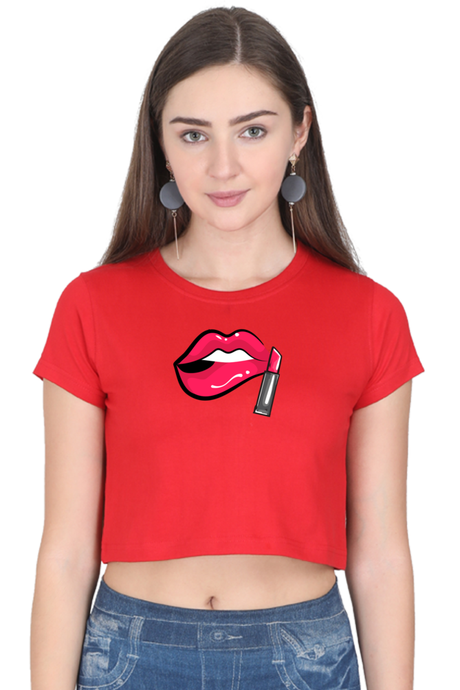 Women's Crop Top - Lips