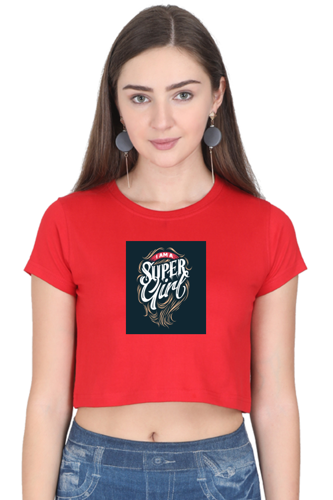 Women's Crop Top - I am a Super Girl