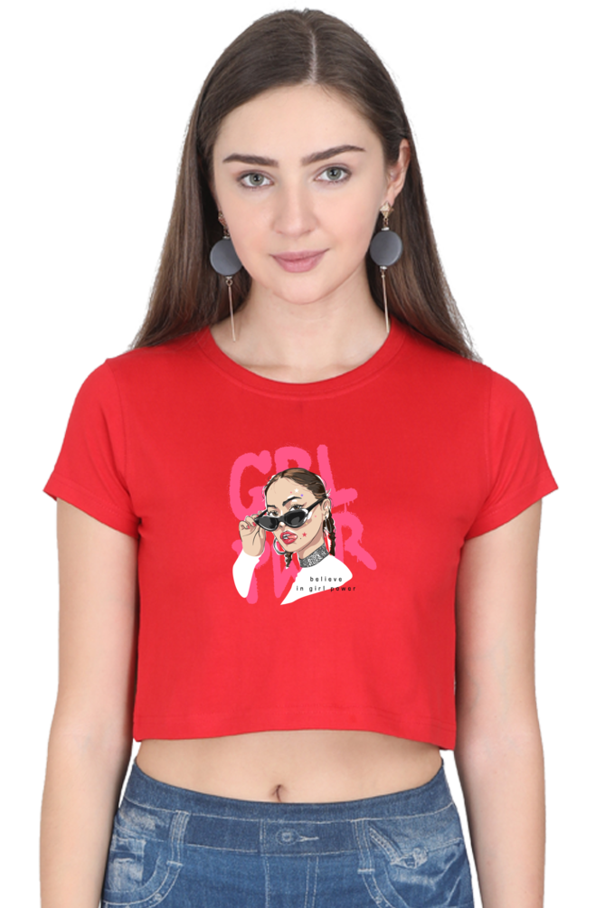 Women's Crop Top - Girl Power, Shades!