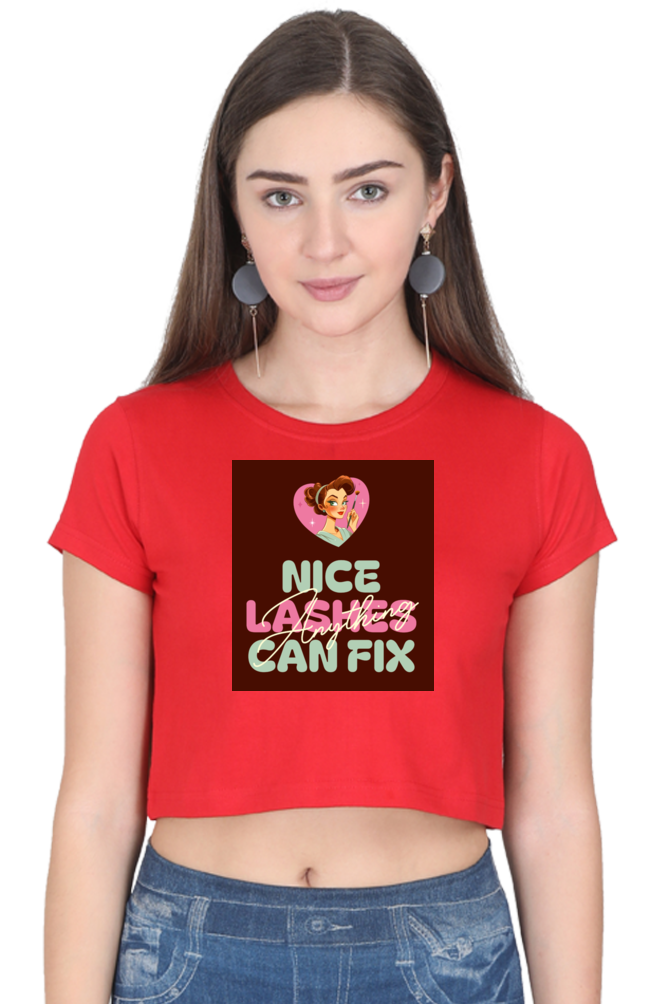 Women's Crop Top - Nice lashes can fix anything