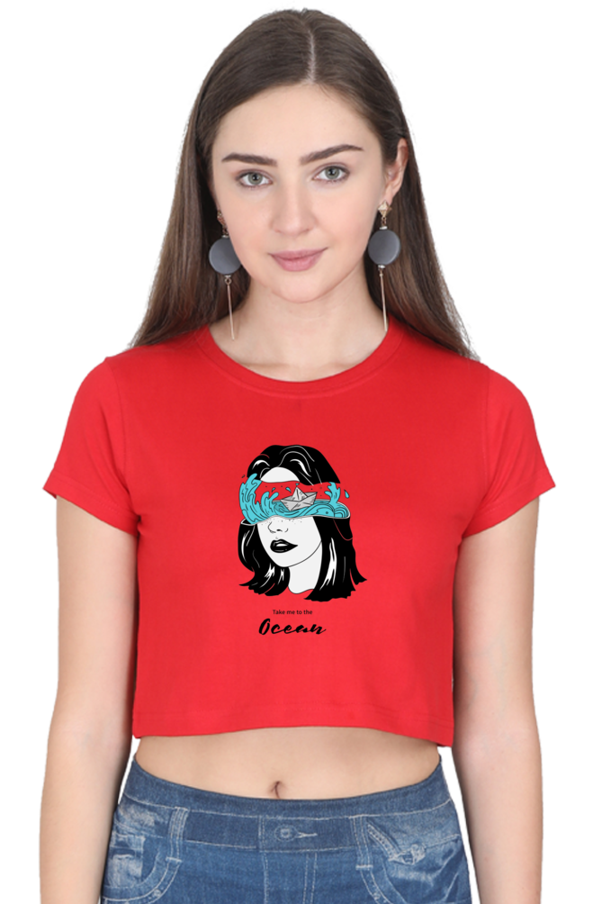 Women's Crop Top - Woman ocean