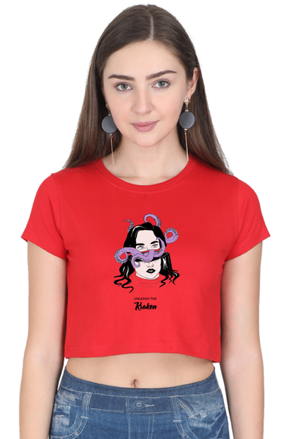 Women's Crop Top - Woman tentacles octopus