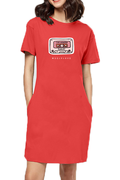 Women's T-shirt dress - I am amazing