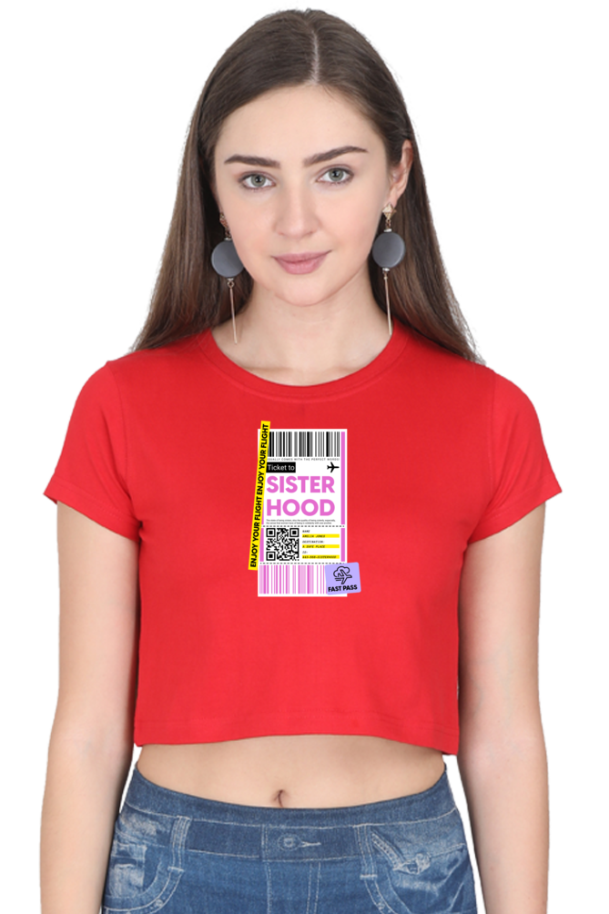 Women's Crop Top - Sisterhood label