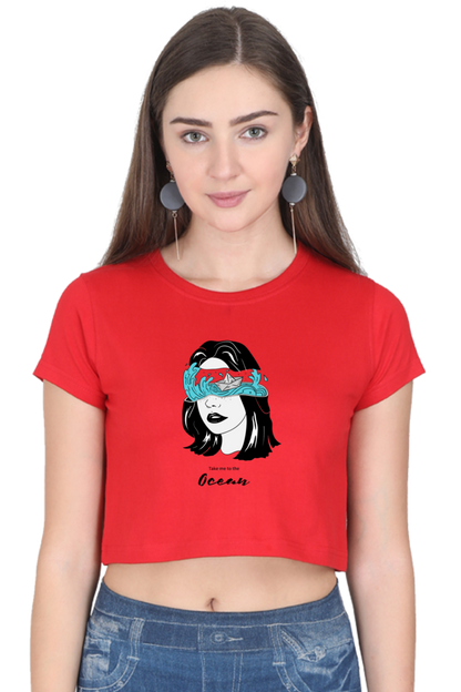 Women's Crop Top - Woman ocean