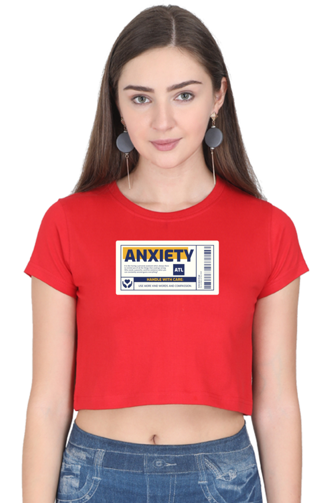 Women's Crop Top - Anxiety label