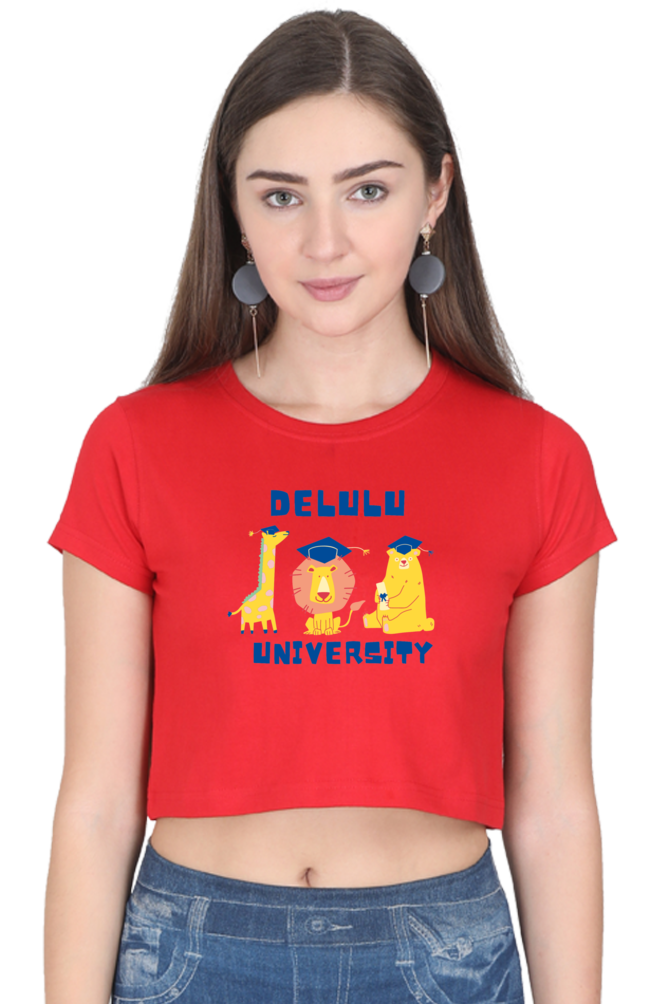 Women's Crop Top - Delulu University