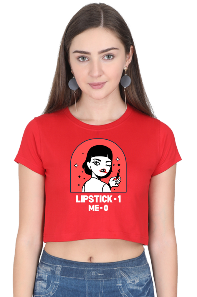 Women's Crop Top - Lipstick