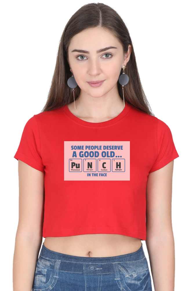 Women's Crop Top - Punch in the face