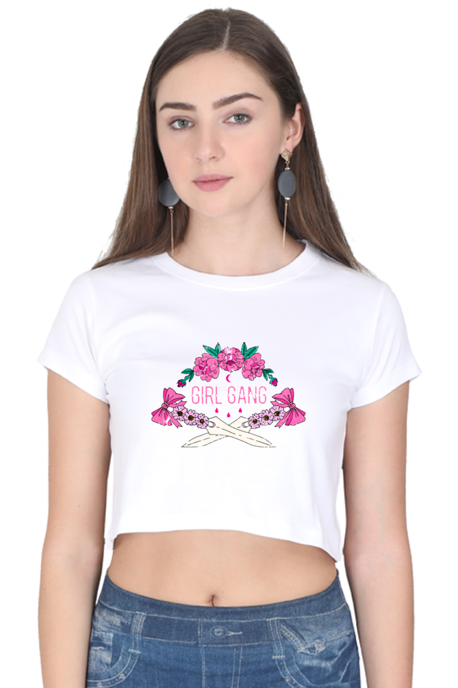 Women's Crop Top - Girl Gang, Knives!