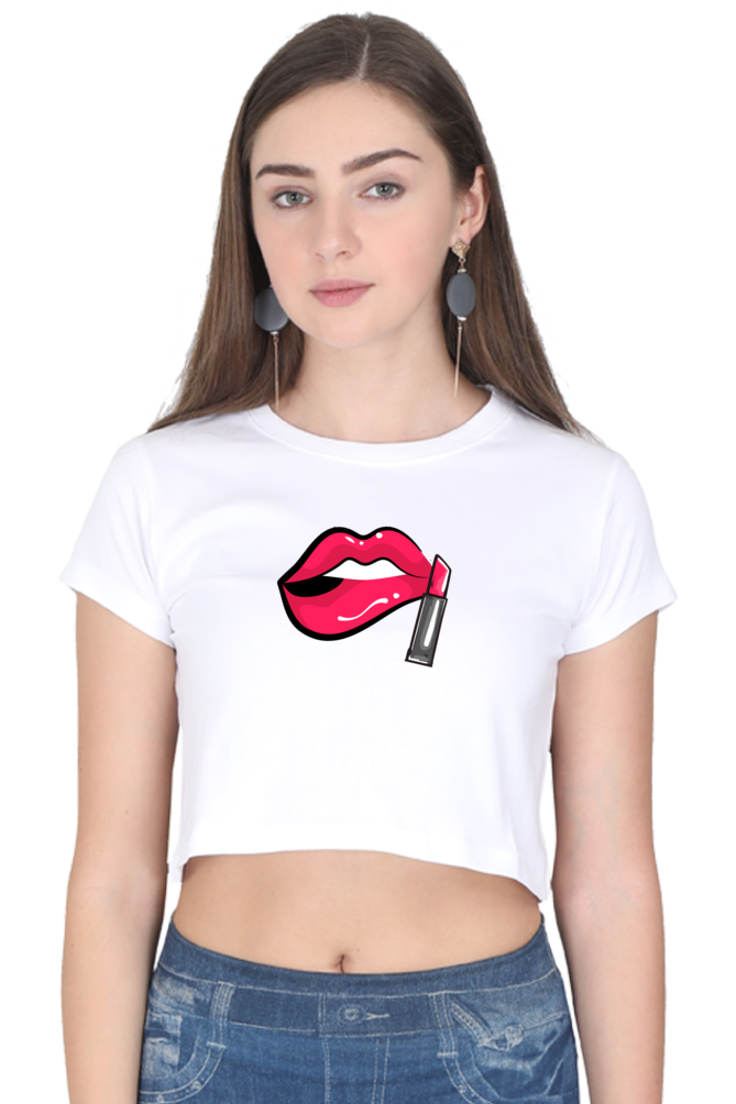 Women's Crop Top - Lips