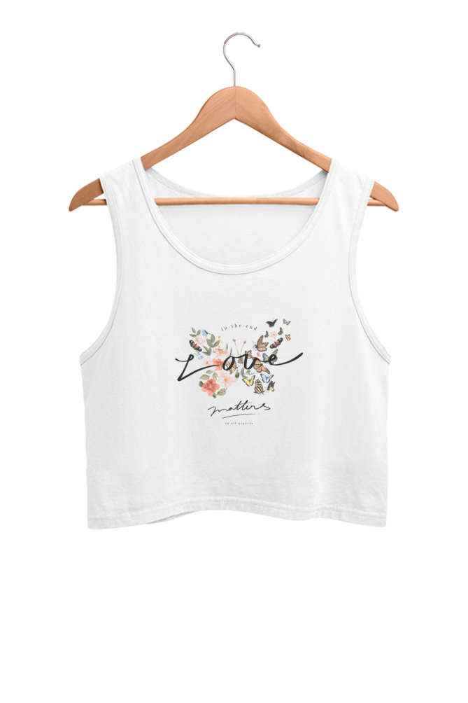 Women's Crop Tank Top - Love Matters