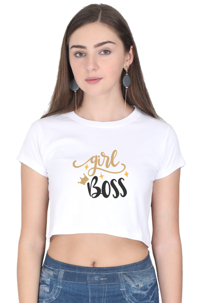 Women's Crop Top - Girl Boss Sparkles