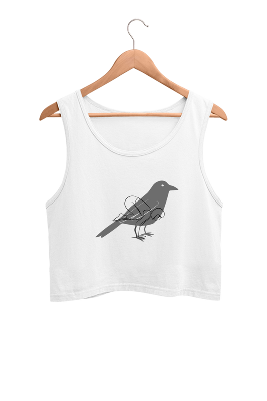 Women's Crop Tank Top - Bird Yoga