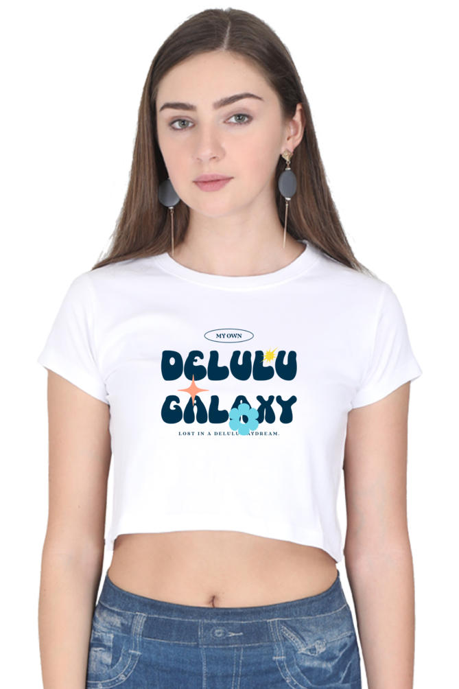 Women's Crop Top - Delulu galaxy