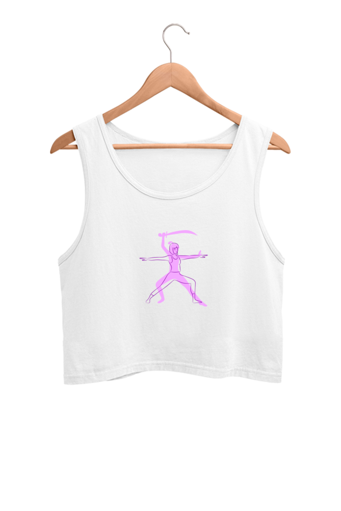 Women's Crop Tank Top - Warrior yoga