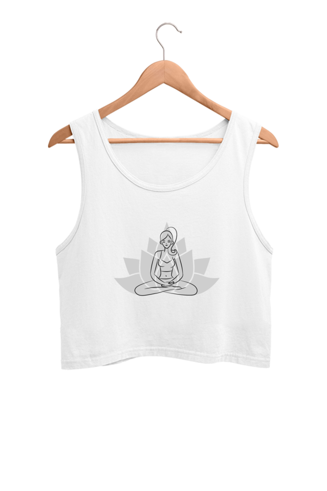 Women's Crop Tank Top - Lotus Yoga