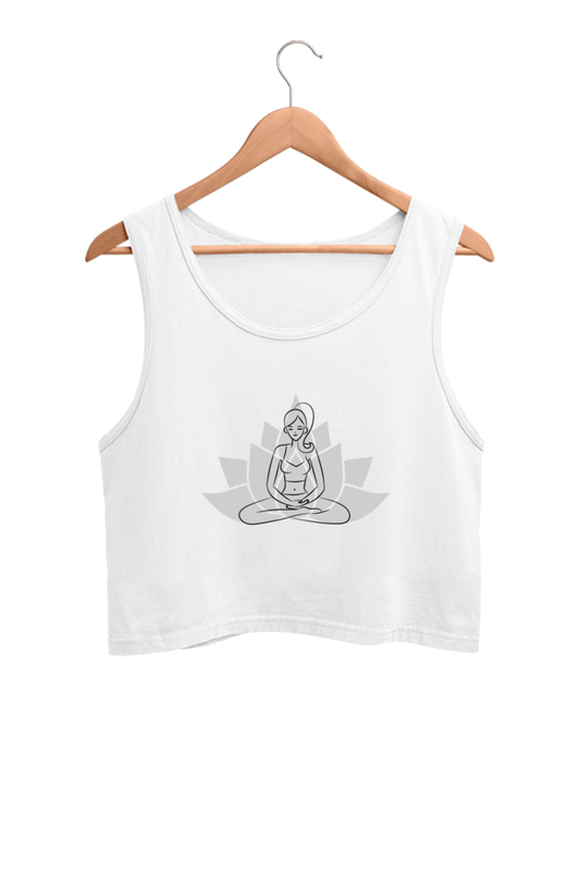 Women's Crop Tank Top - Lotus Yoga