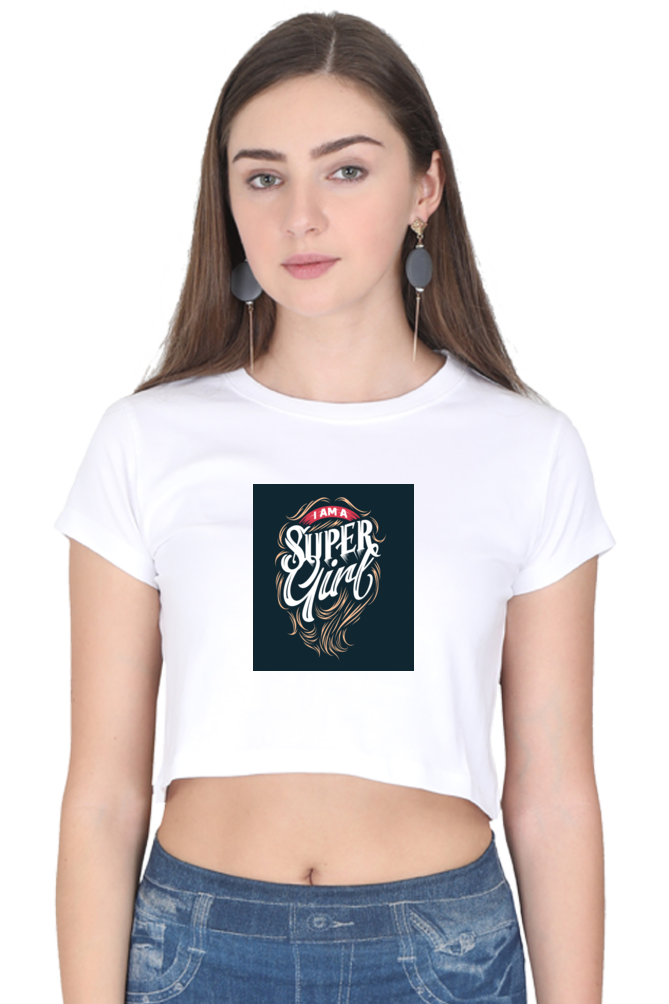 Women's Crop Top - I am a Super Girl