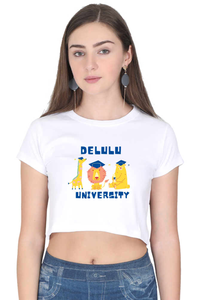 Women's Crop Top - Delulu University