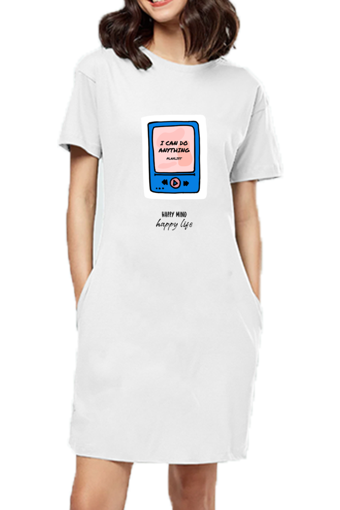 Women's T-shirt dress - I can do anything