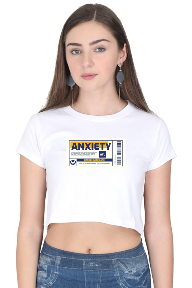 Women's Crop Top - Anxiety label