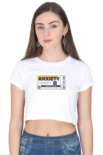 Women's Crop Top - Anxiety label