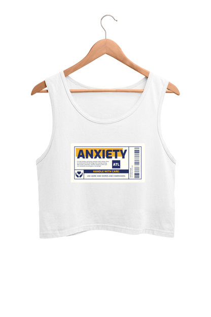 Women's Crop Tank Top - Anxiety