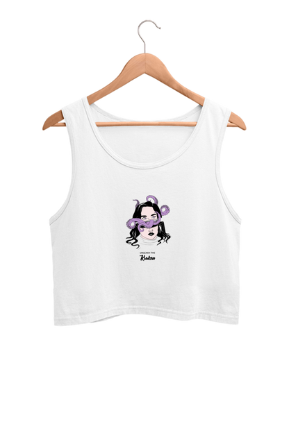 Women's Crop Tank Top - Woman octopus