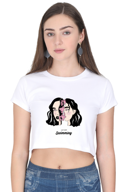 Women's Crop Top - Woman fish