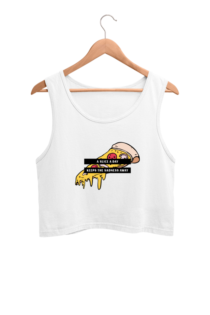 Women's Crop Tank Top - Pizza slice