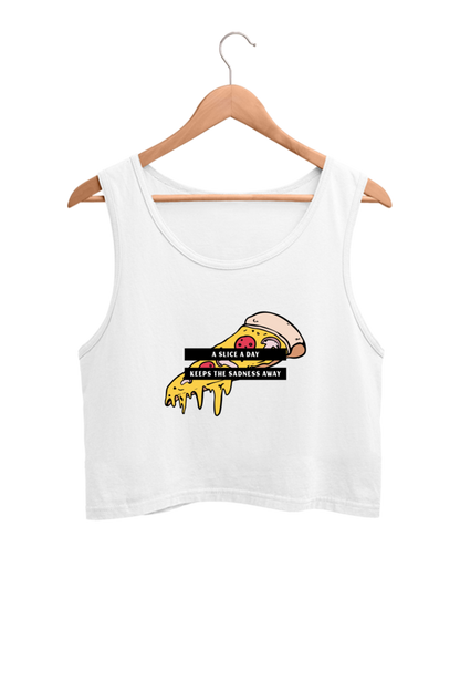 Women's Crop Tank Top - Pizza slice