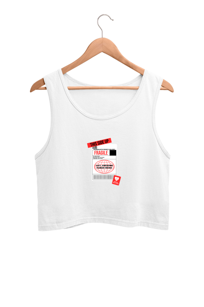 Women's Crop Tank Top - Fragile label