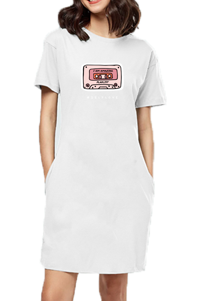 Women's T-shirt dress - I am amazing