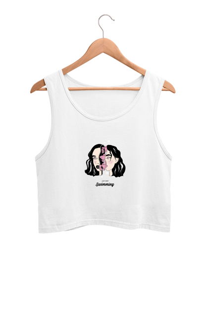 Women's Crop Tank Top - Woman fish