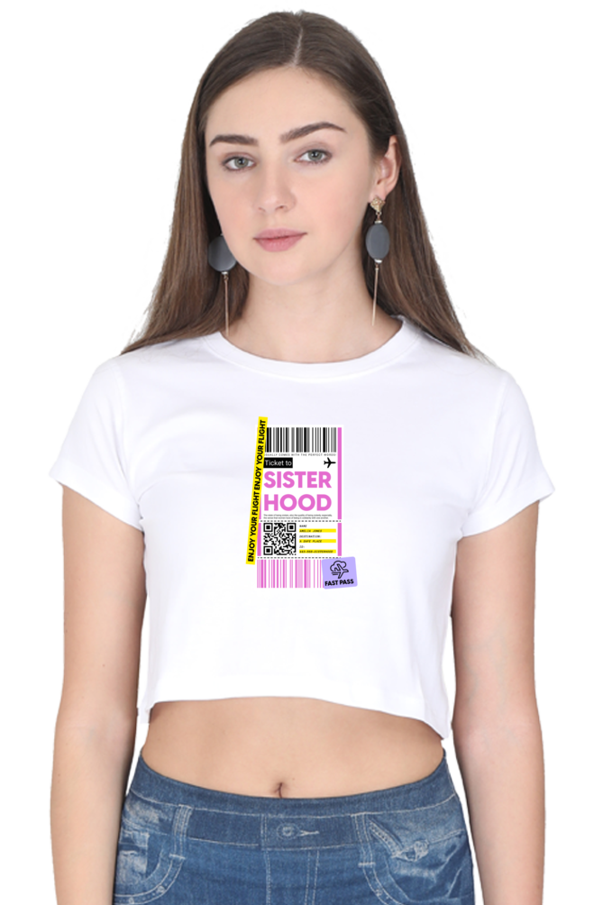 Women's Crop Top - Sisterhood label