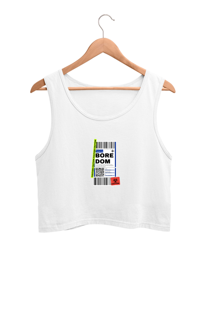 Women's Crop Tank Top - Boredom label