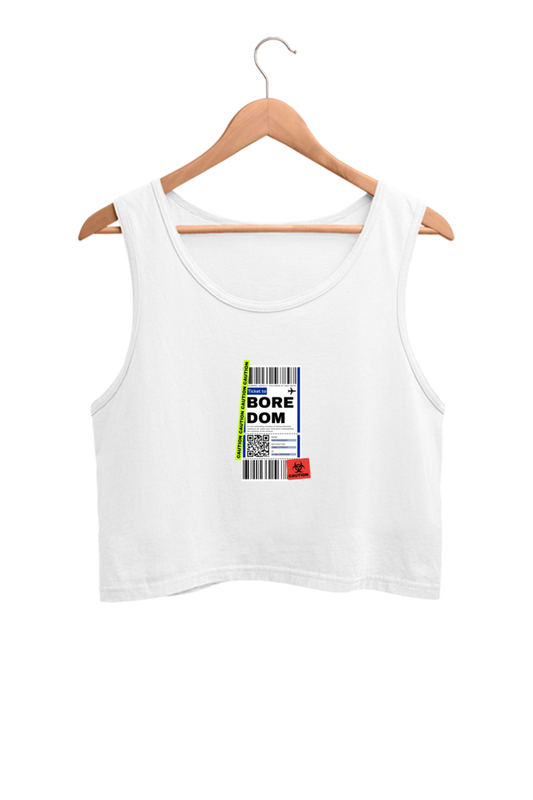 Women's Crop Tank Top - Boredom label