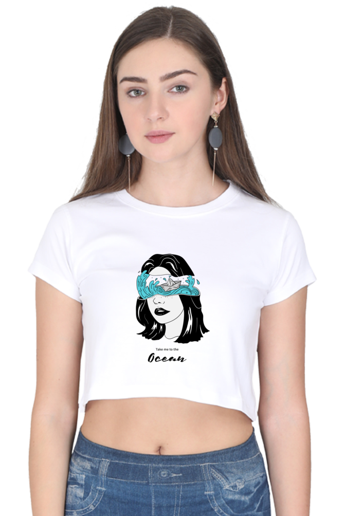 Women's Crop Top - Woman ocean