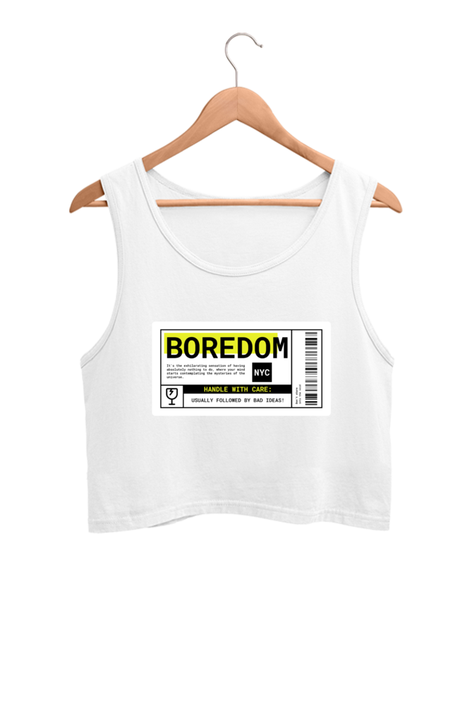 Women's Crop Tank Top - Boredom label