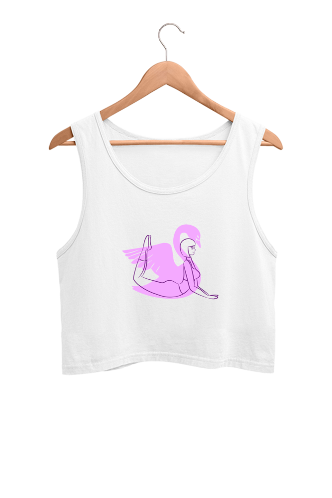 Women's Crop Tank Top - Swan Yoga