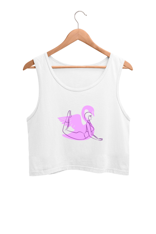 Women's Crop Tank Top - Swan Yoga