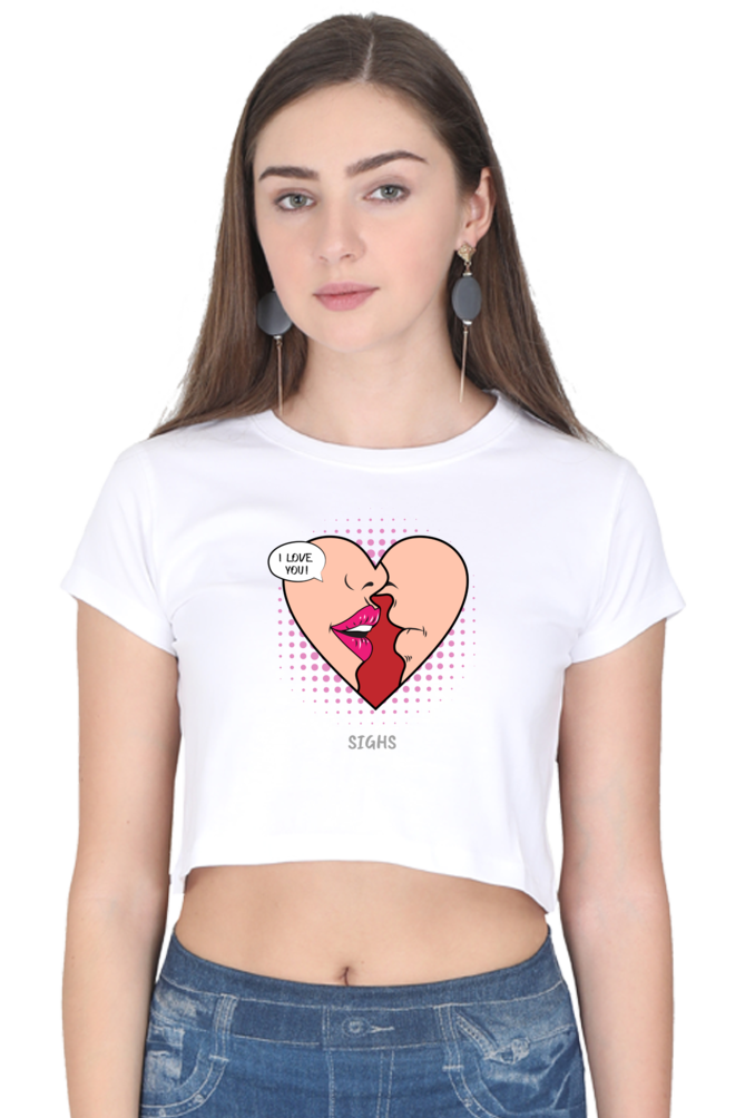 Women's Crop Top - Love Sigh