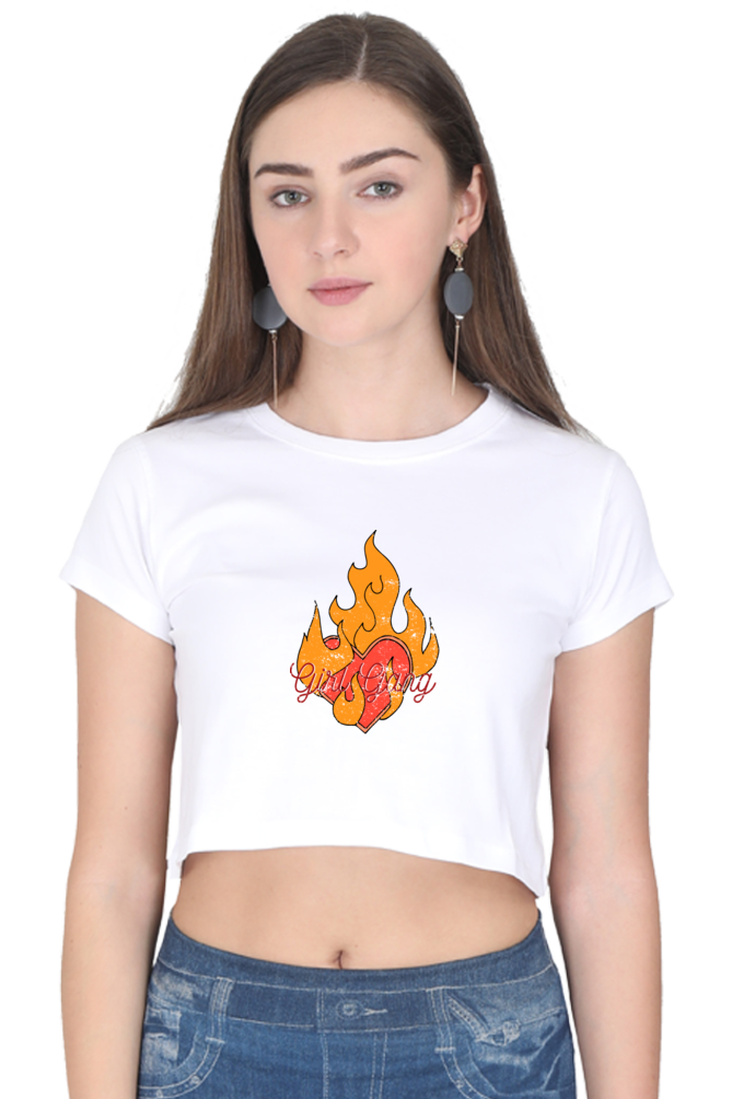 Women's Crop Top - Girl Gang, Fire!