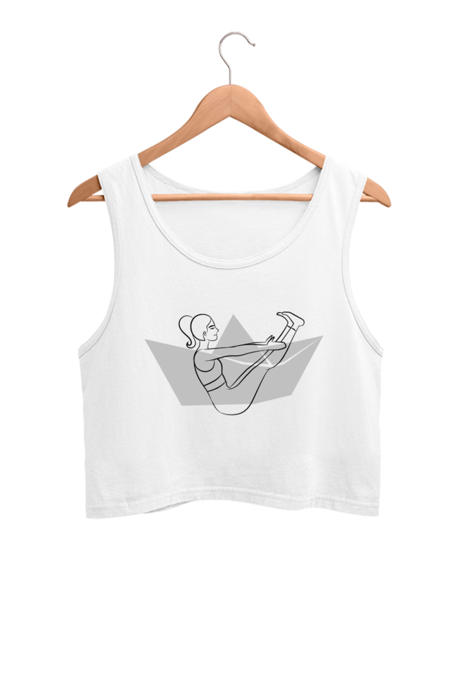 Women's Crop Tank Top - Boat Yoga