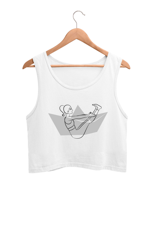 Women's Crop Tank Top - Boat Yoga