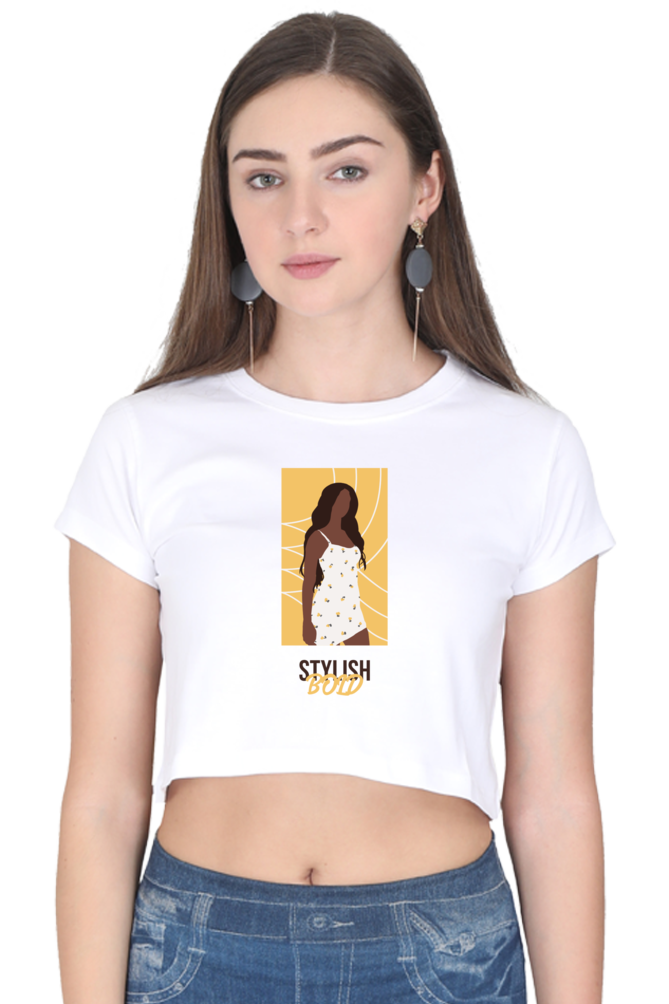 Women's Crop Top - Fashionista Stylish bold