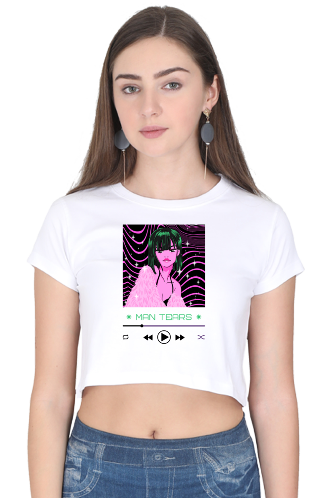 Women's Crop Top - Man tears