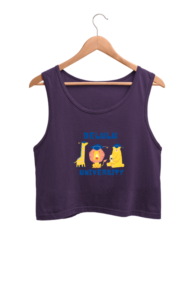 Women's Crop Tank Top - Delulu University